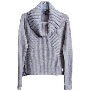 Express womens lavender marled cowl neck knit sweater size medium long sleeve